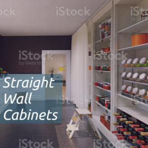 Tall Storage Cabinets for Straight Walls