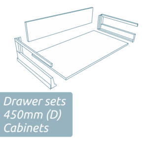 Drawer kits to suit Drawer Base Cabinets (450mmD)